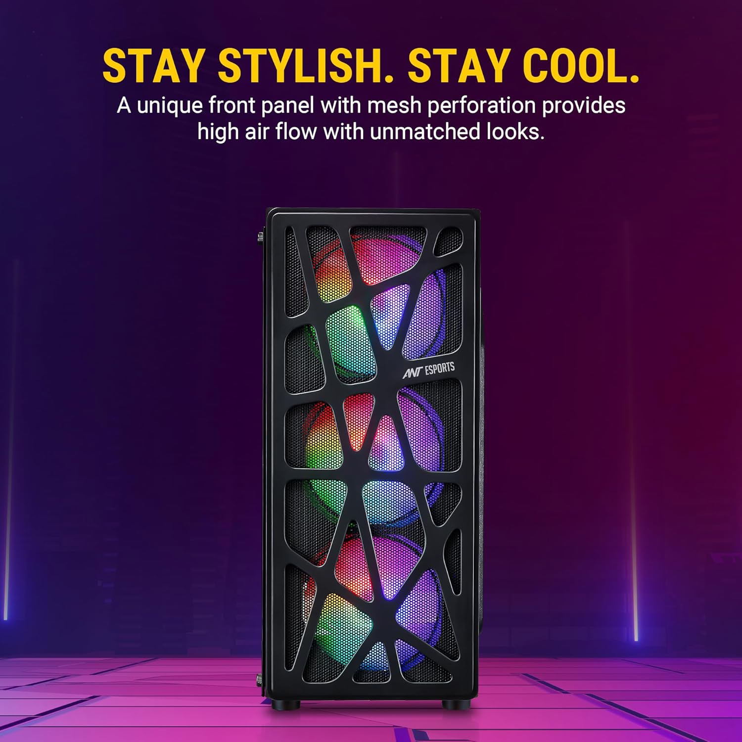 Ant Esports Elite 1100 Mid-Tower Computer Case/Gaming Cabinet - Black - Image 2