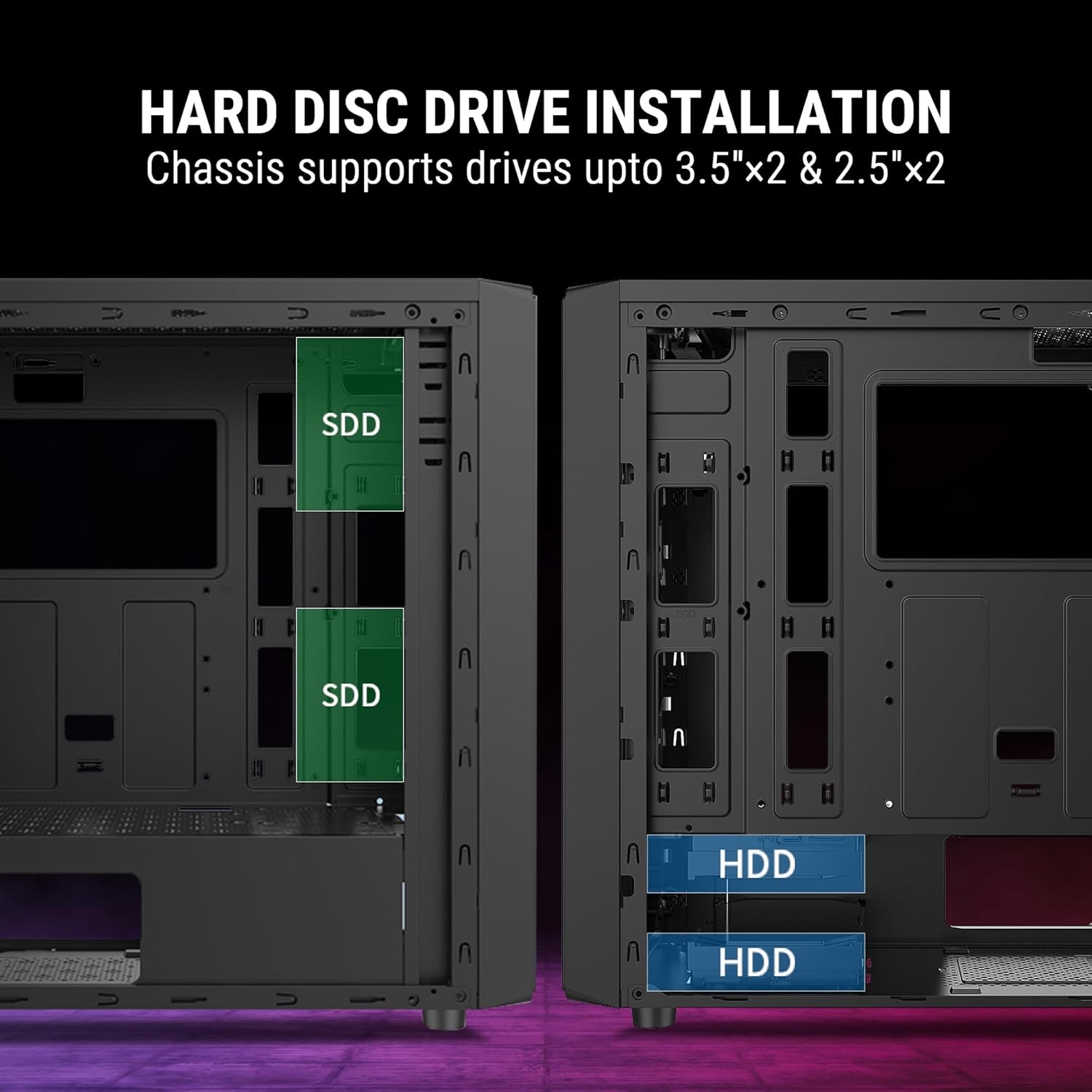 Ant Esports Elite 1100 Mid-Tower Computer Case/Gaming Cabinet - Black - Image 8