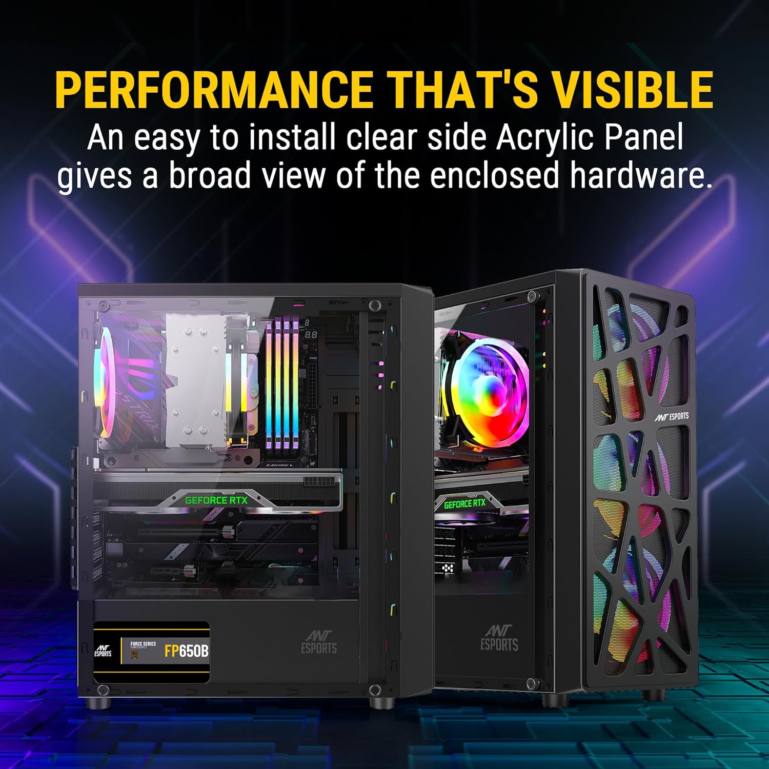 Ant Esports Elite 1100 Mid-Tower Computer Case/Gaming Cabinet - Black - Image 9