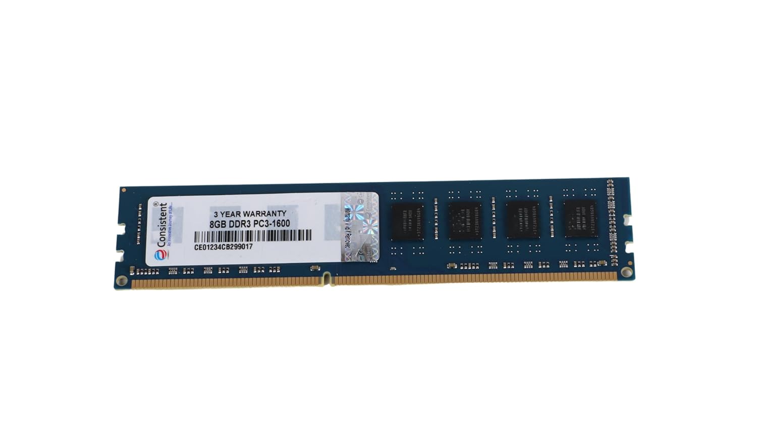 Consistent 8GB DDR3 1600MHz Desktop RAM (Memory) U-DIMM | Long-DIMM | DT PC3-1600 Single Channel Memory - Image 1