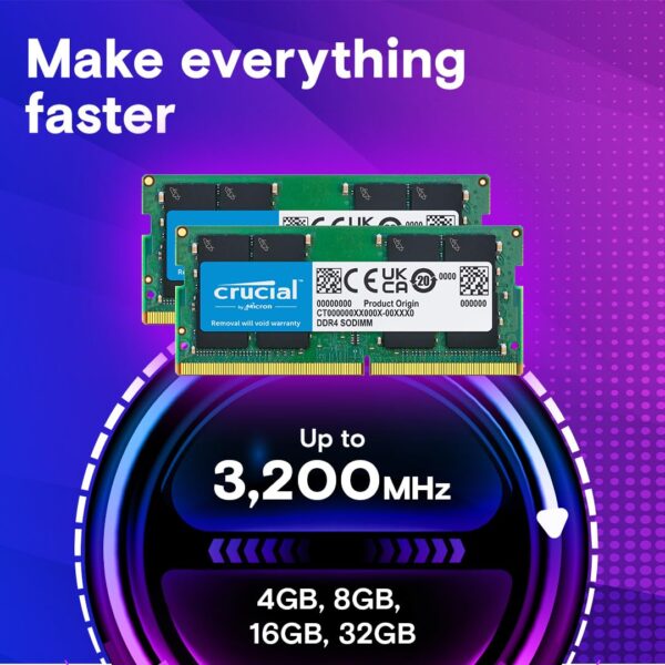 Crucial 8GB DDR4 3200MHz Laptop RAM (CT8G4SFRA32A) - Image 2