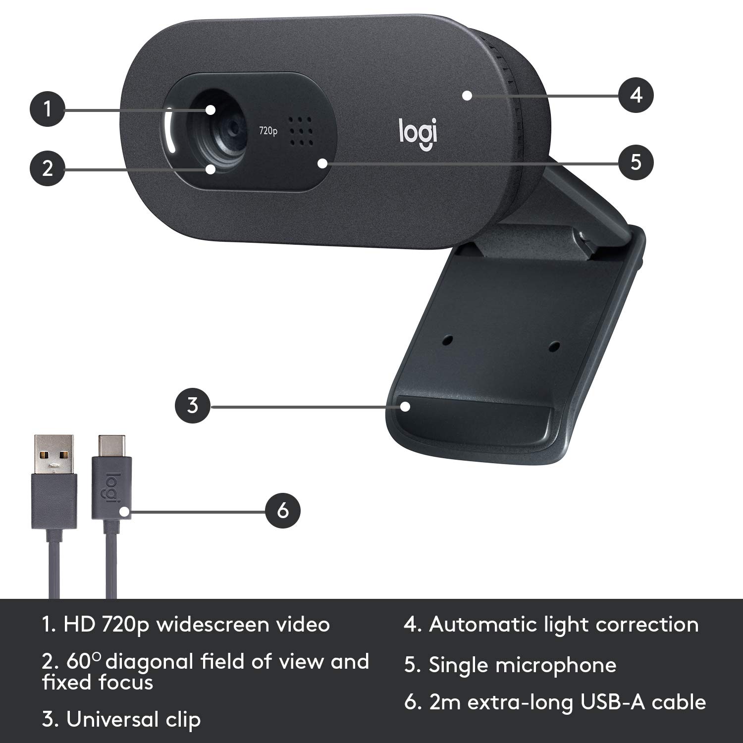 Logitech C505 HD Webcam - Image 6