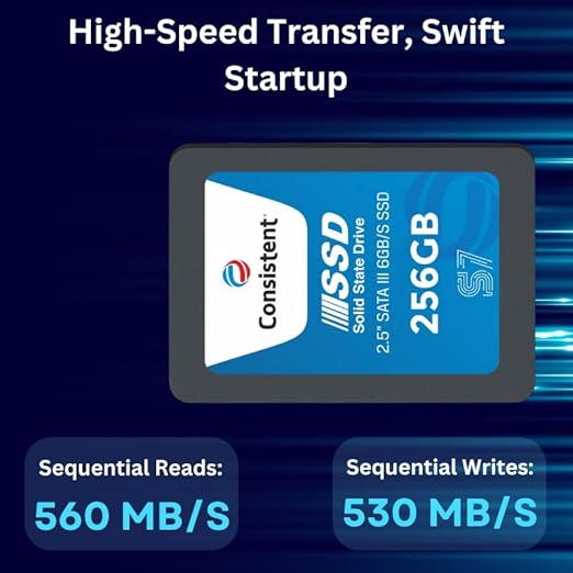 Consistent 2.5" 256GB SSD with SATA III Interface - Image 3