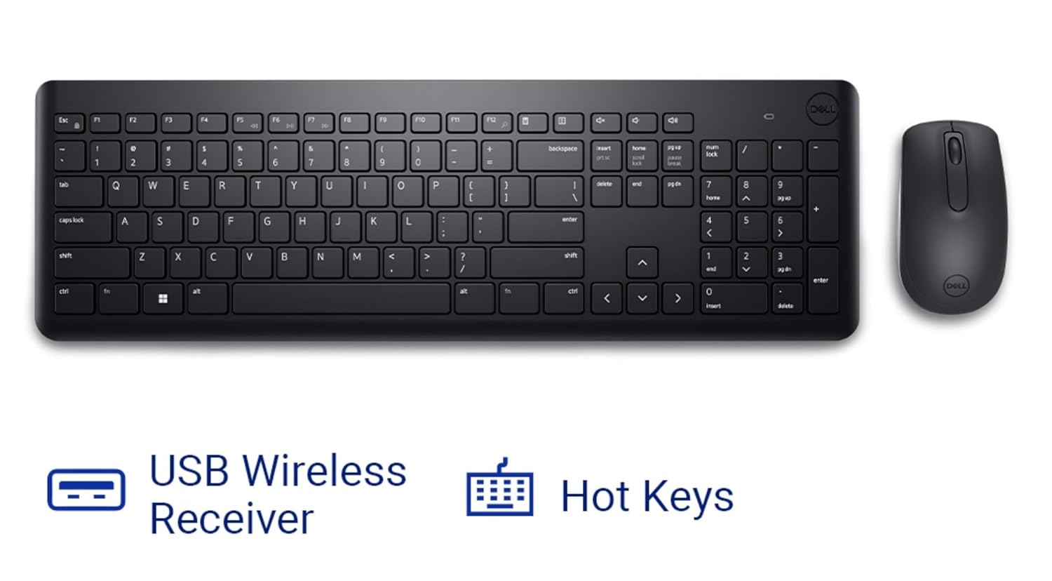 Dell KM3322W Wireless USB Keyboard and Mouse Combo - Image 5