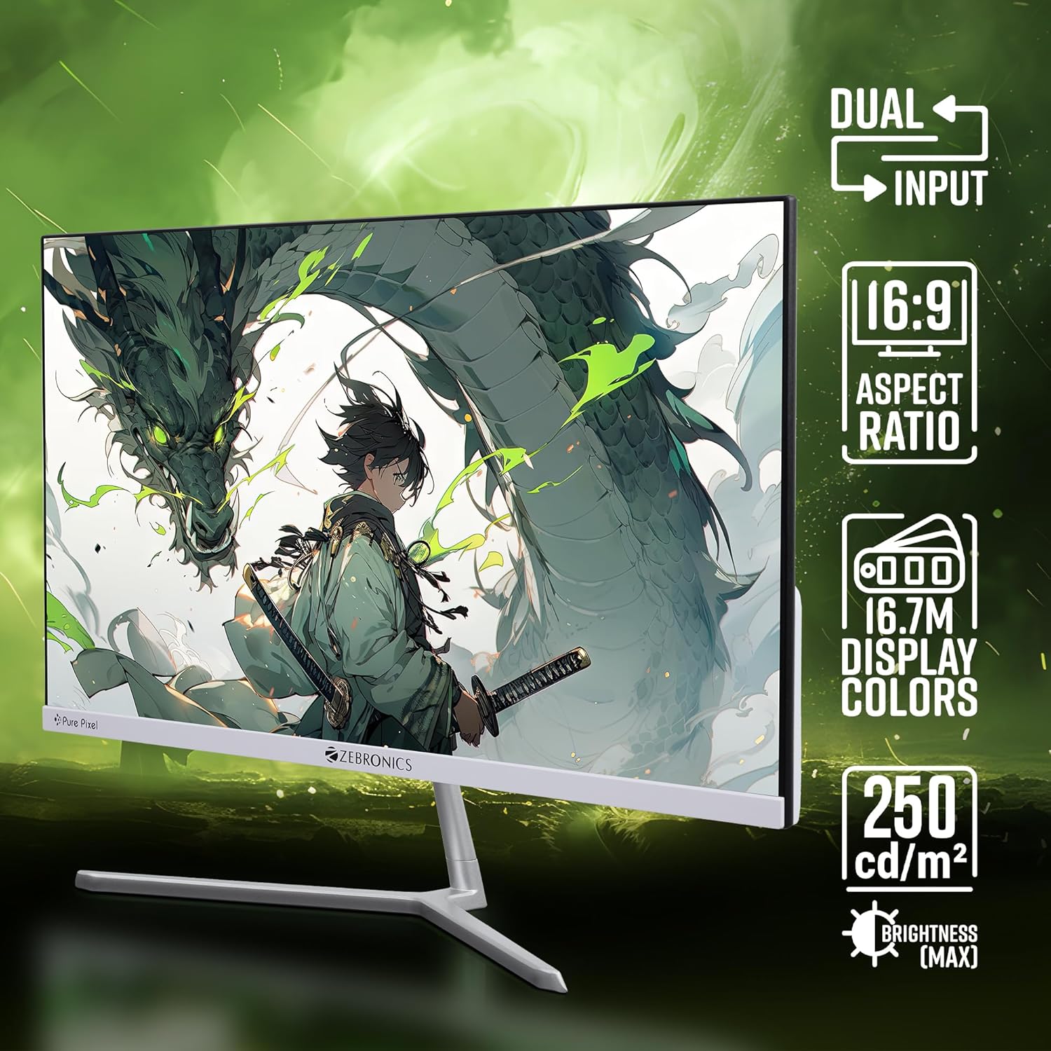 ZEBRONICS EA22FHD LED 22" (54.6cm) Monitor, 75Hz, FHD 1920x1080, Slim Design - Image 5