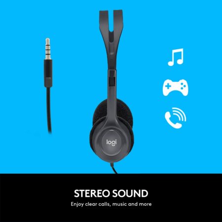 Logitech H111 Wired On Ear Headphones - Image 2