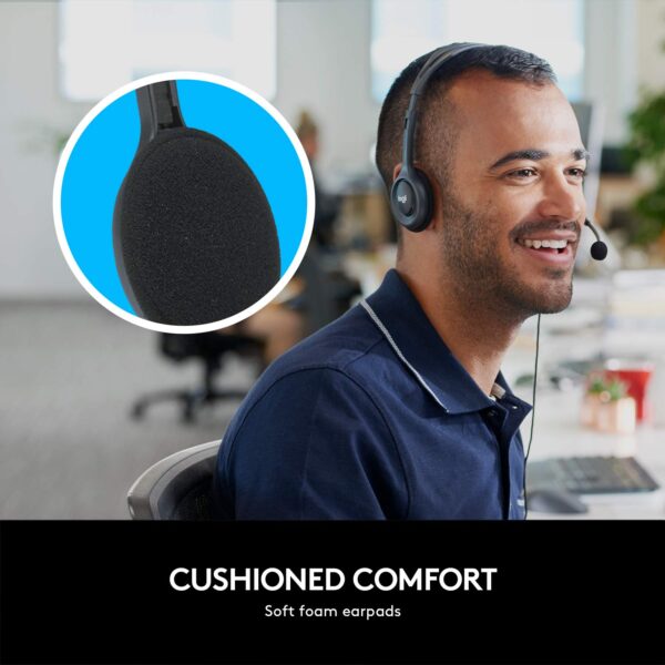 Logitech H111 Wired On Ear Headphones - Image 3
