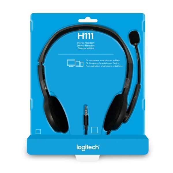Logitech H111 Wired On Ear Headphones - Image 6