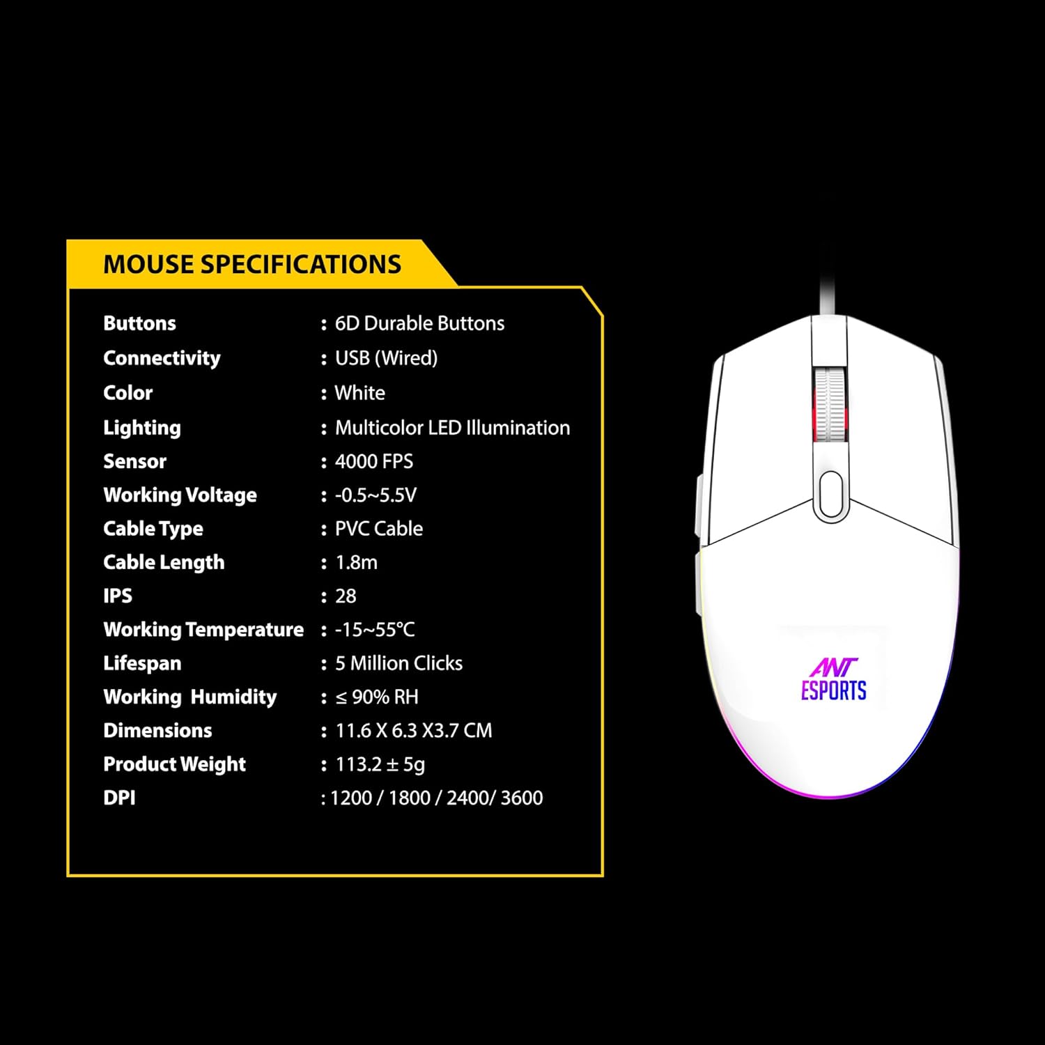 Ant Esports KM1610 LED Keyboard and Mouse Combo - Image 7