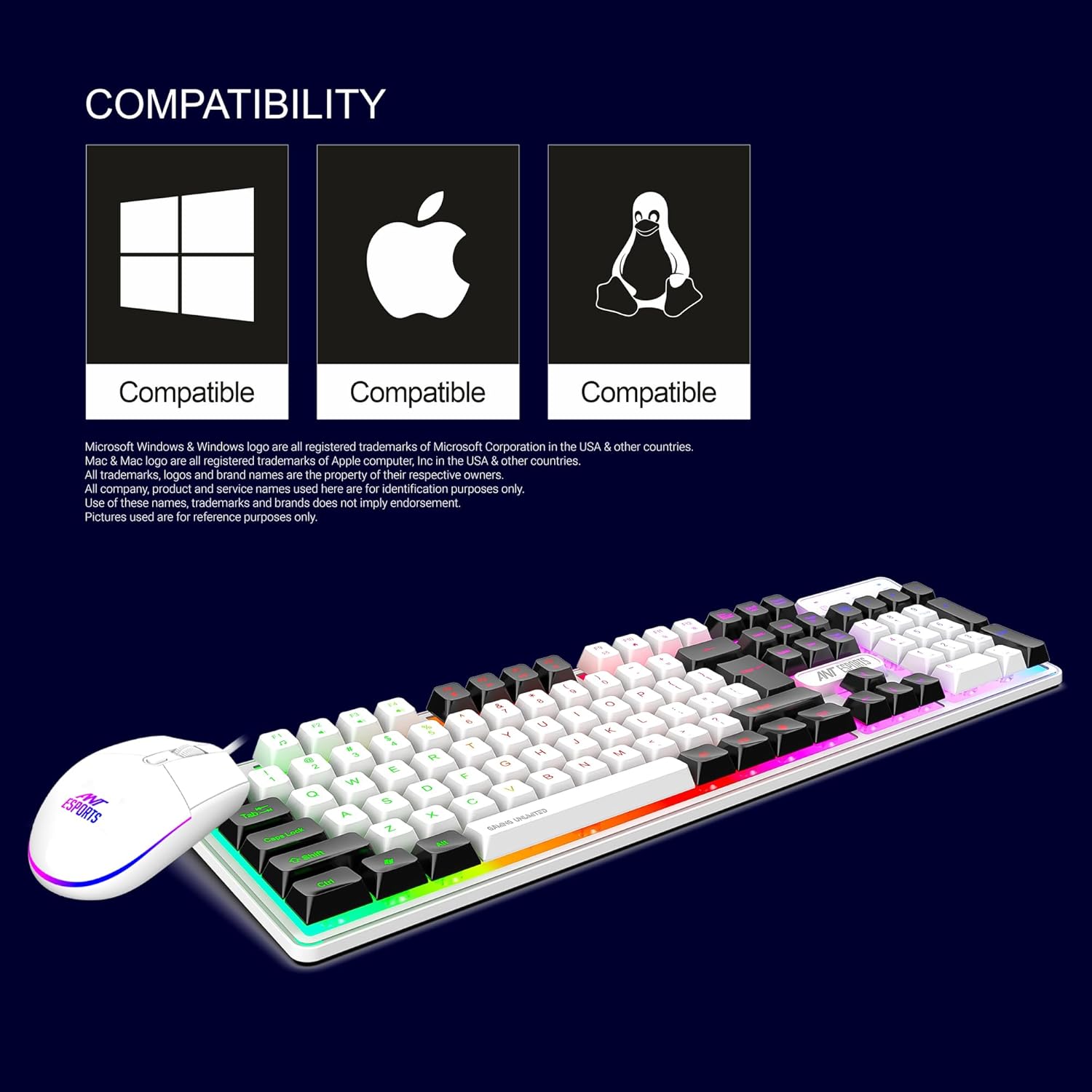 Ant Esports KM1610 LED Keyboard and Mouse Combo - Image 9