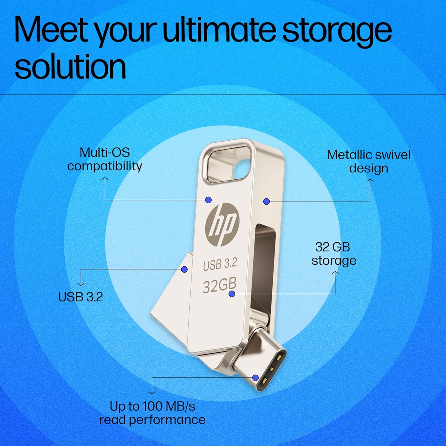 HP 32GB Flash Drive 3.2 (Gold) - Image 8